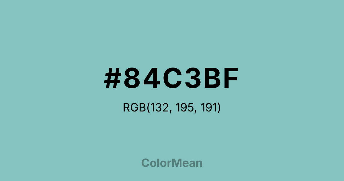 #84C3BF color swatch