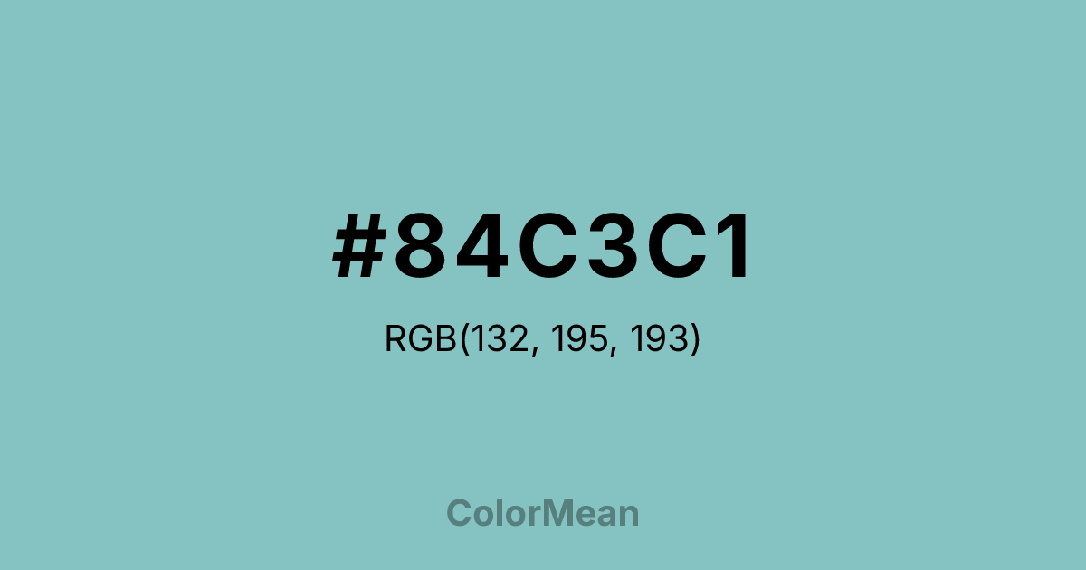 #84C3C1 color swatch