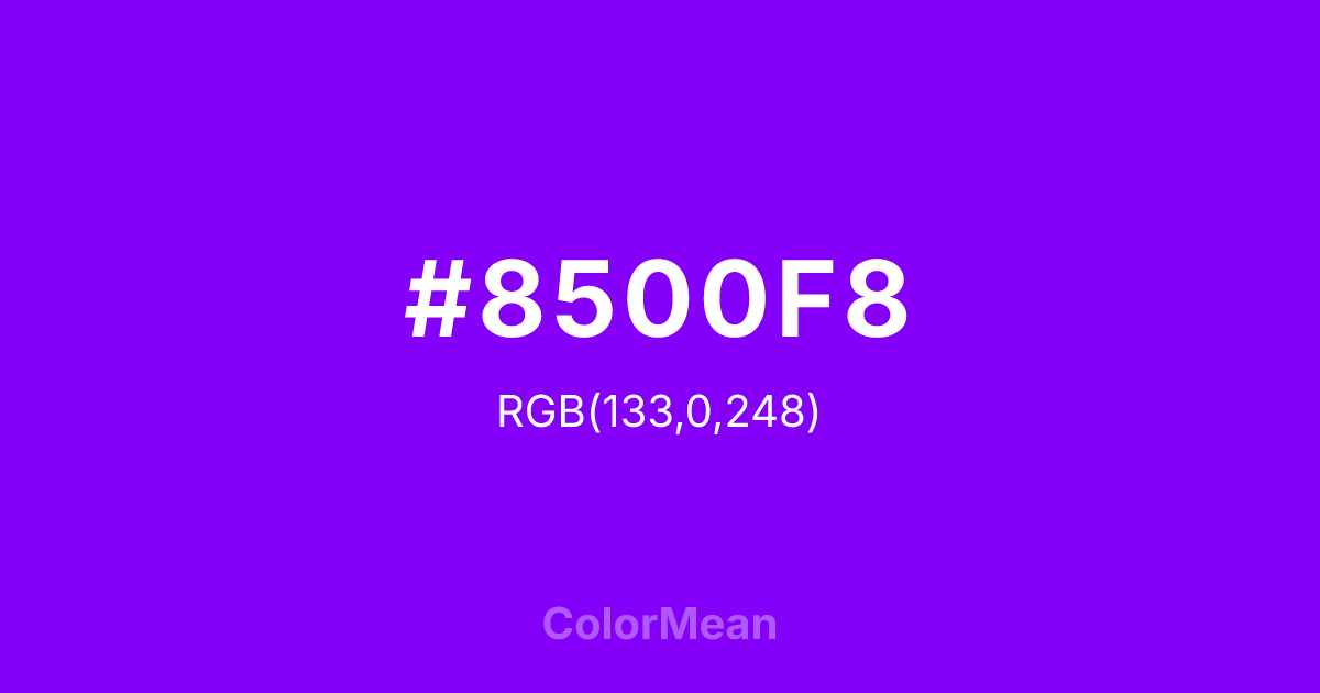 #8500F8 color swatch