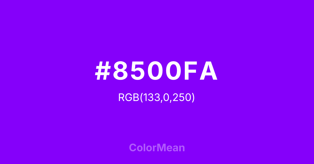 #8500FA color swatch