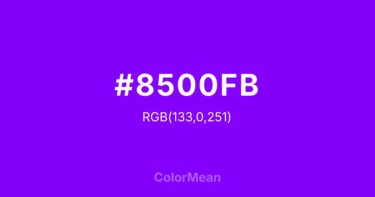 #8500FB color swatch