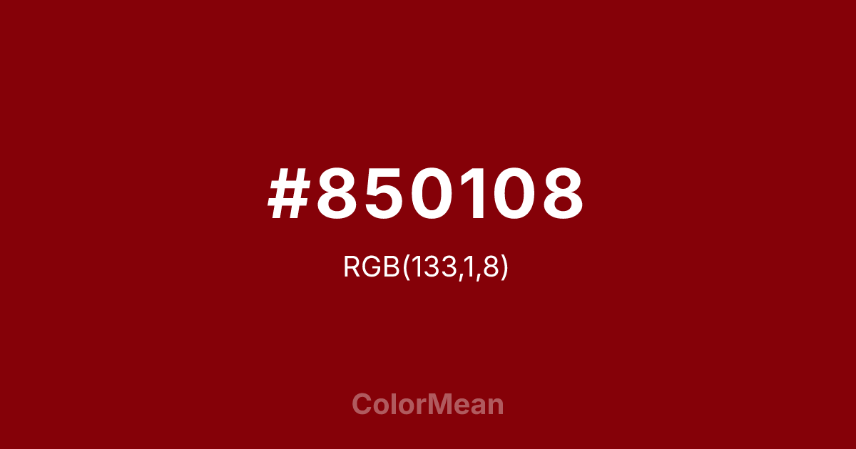 #850108 color swatch