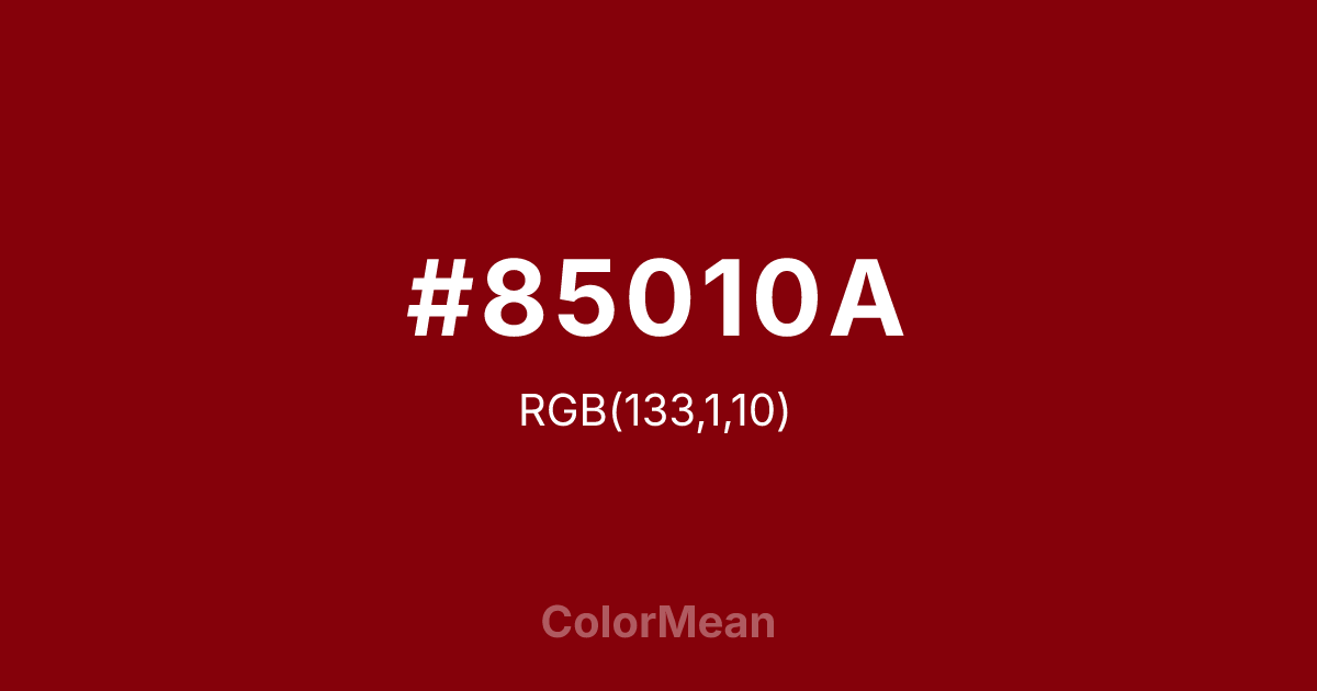 #85010A color swatch