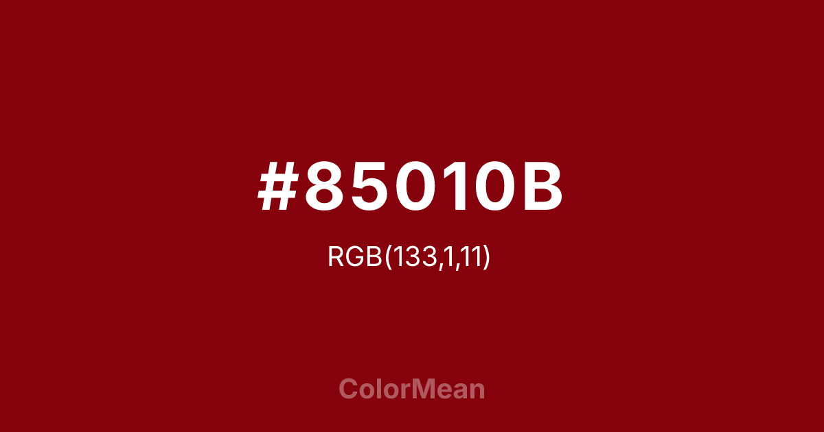 #85010B color swatch