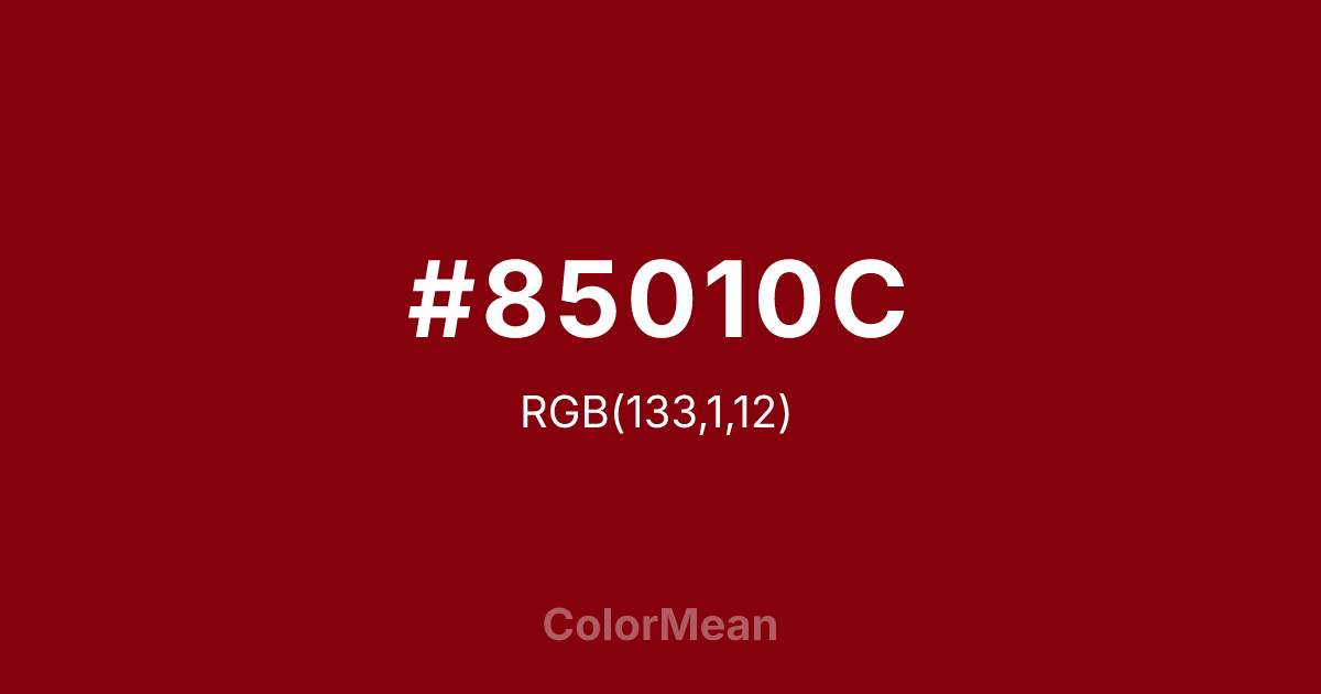 #85010C color swatch