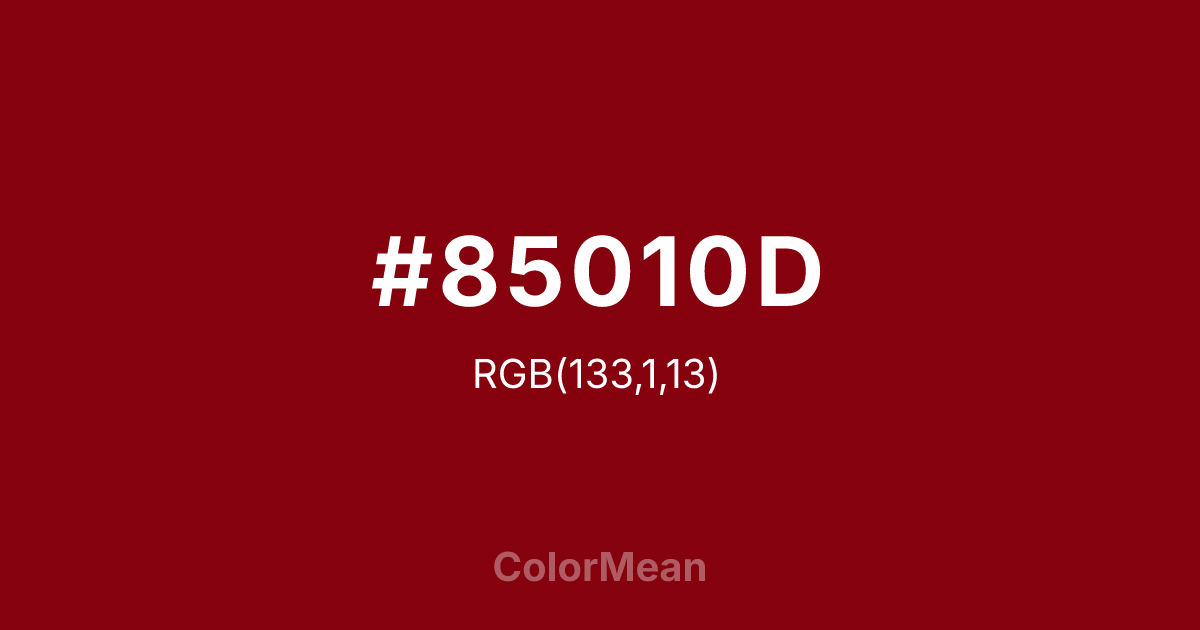 #85010D color swatch