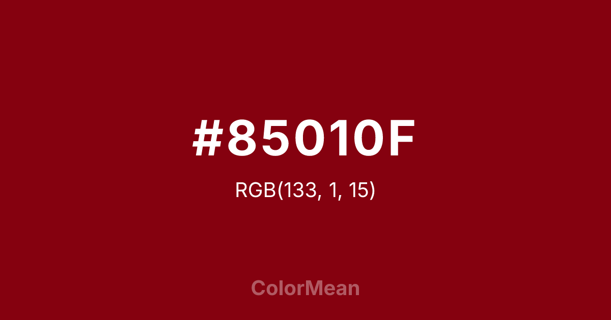 #85010F color swatch