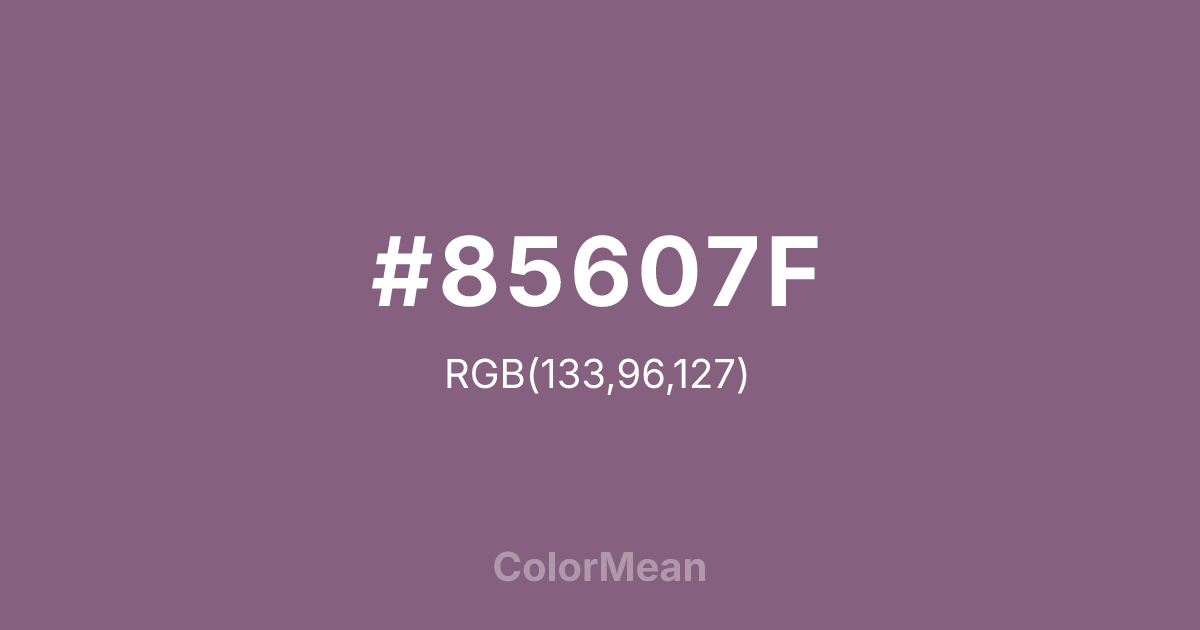 #85607F color swatch