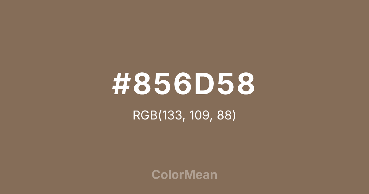 #856D58 color swatch