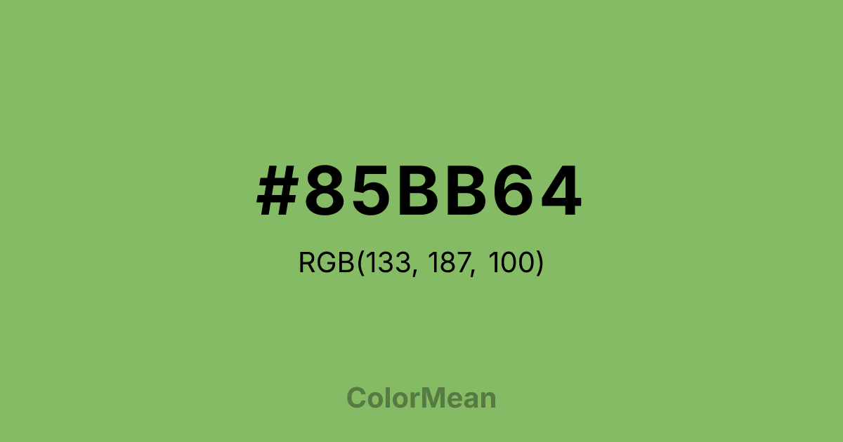 #85BB64 color swatch