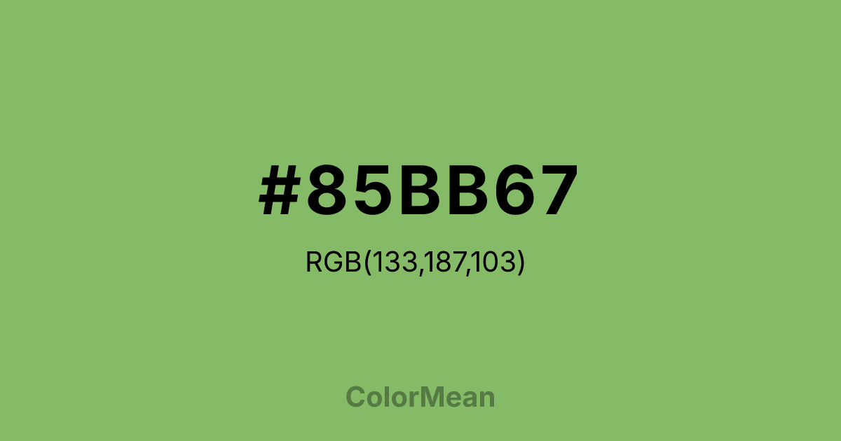 #85BB67 color swatch