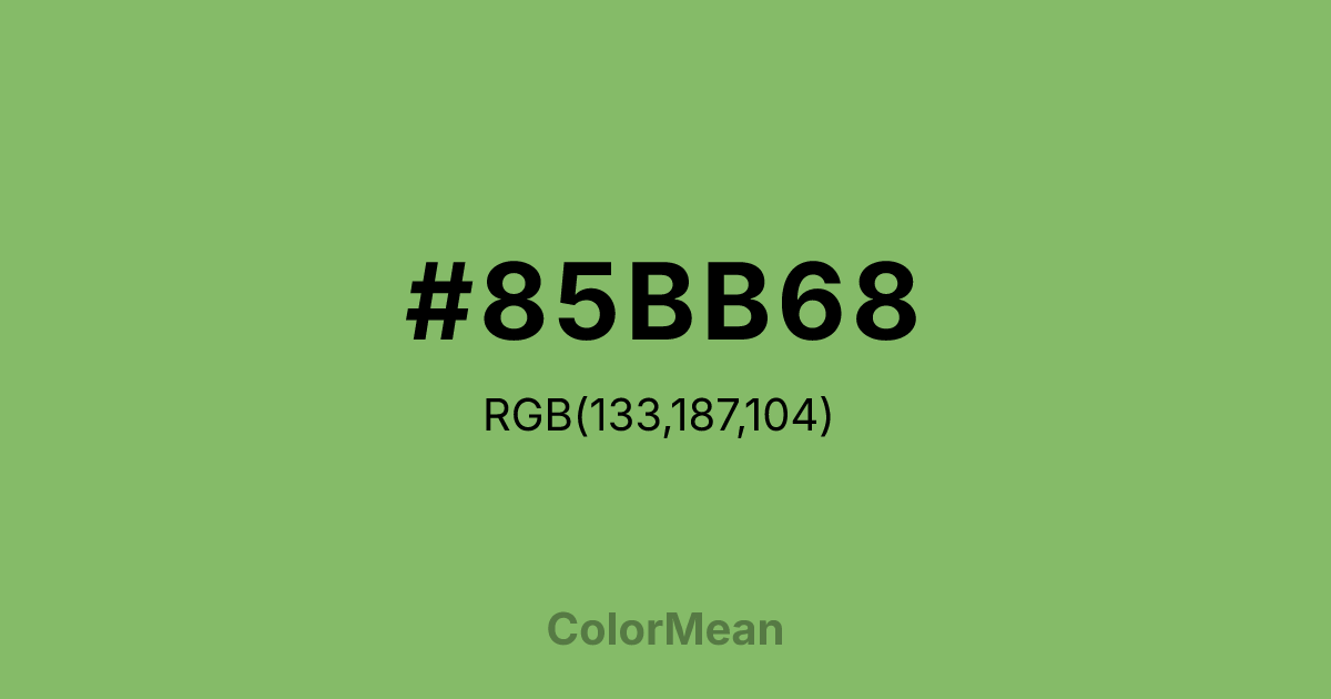 #85BB68 color swatch