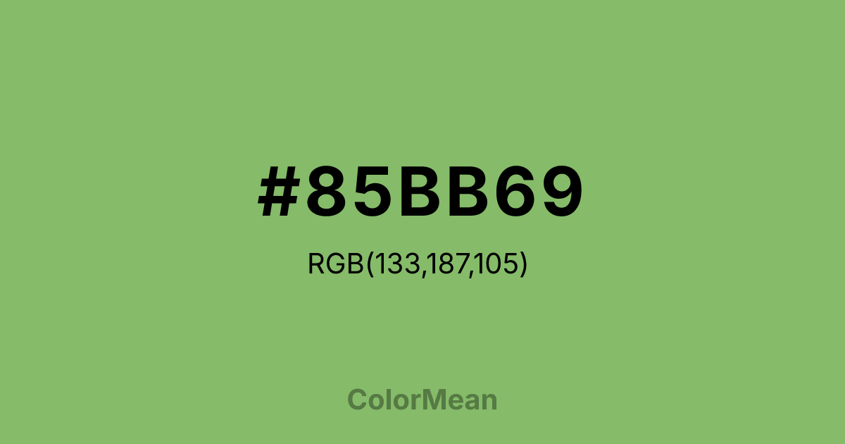 #85BB69 color swatch