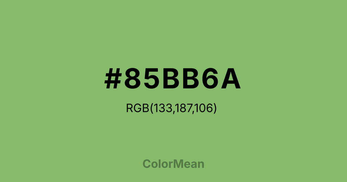 #85BB6A color swatch