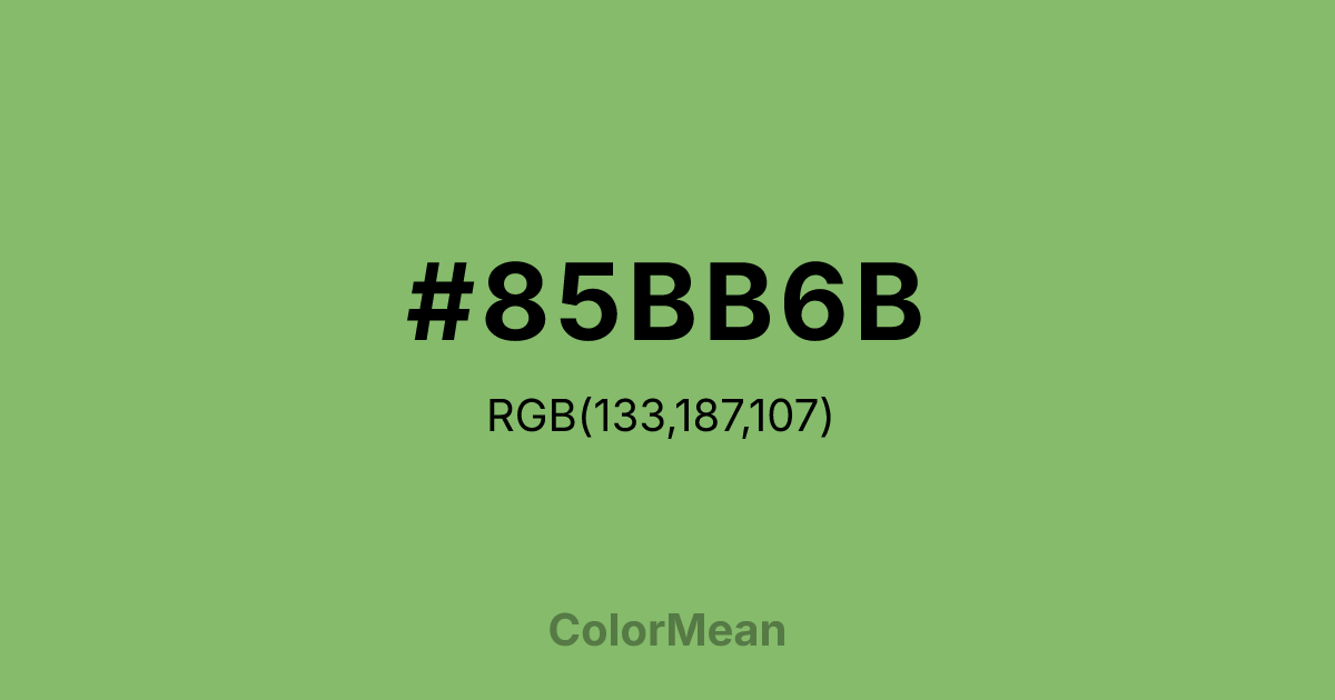 #85BB6B color swatch