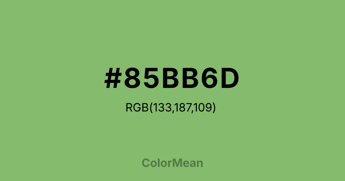 #85BB6D color swatch