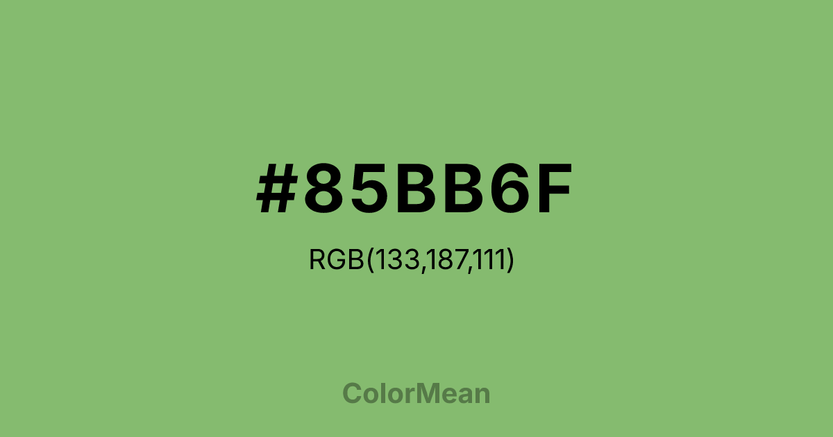 #85BB6F color swatch