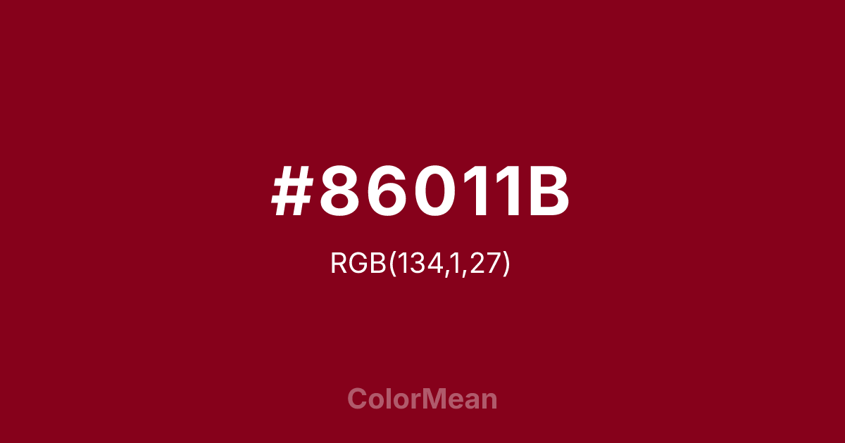 #86011B color swatch
