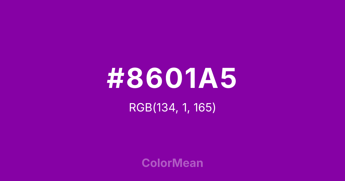 #8601A5 color swatch