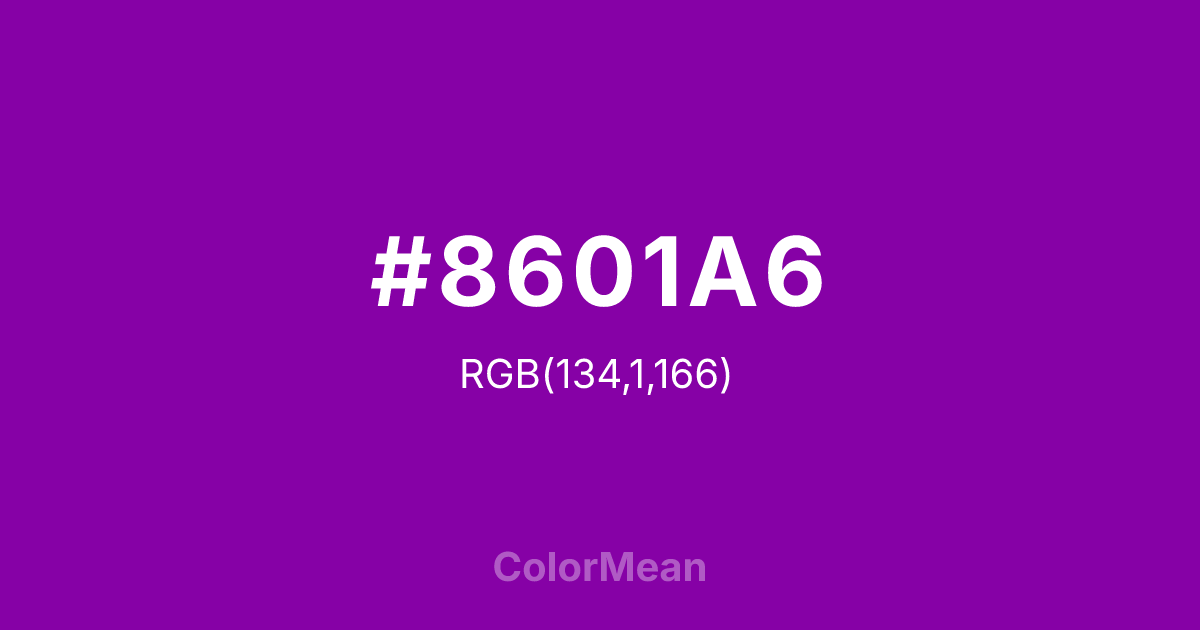 #8601A6 color swatch