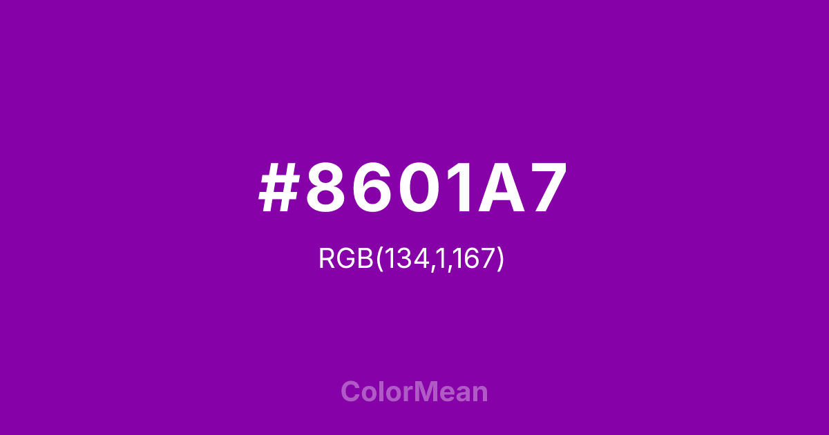 #8601A7 color swatch