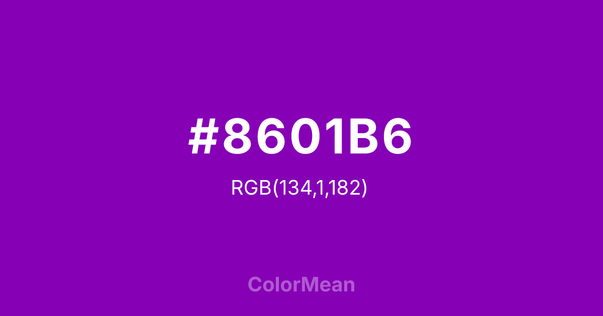 #8601B6 color swatch