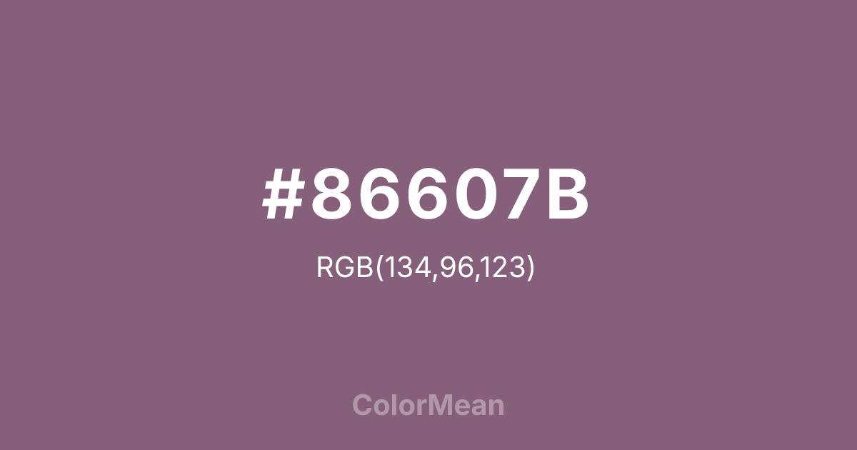 #86607B color swatch