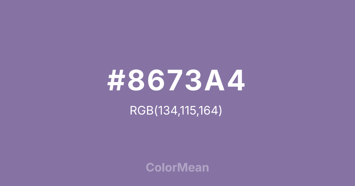 #8673A4 color swatch