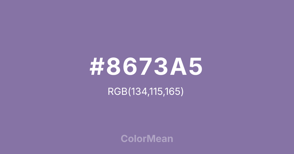 #8673A5 color swatch