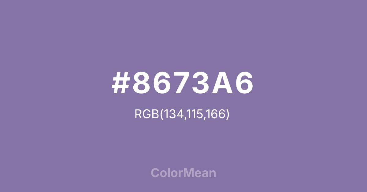#8673A6 color swatch