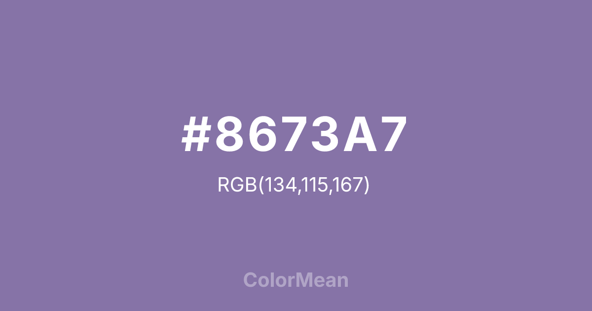 #8673A7 color swatch