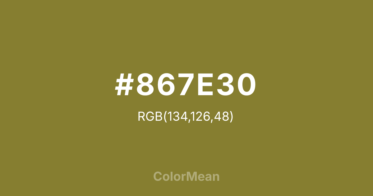 #867E30 color swatch