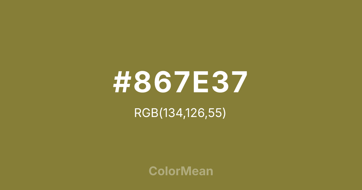 #867E37 color swatch