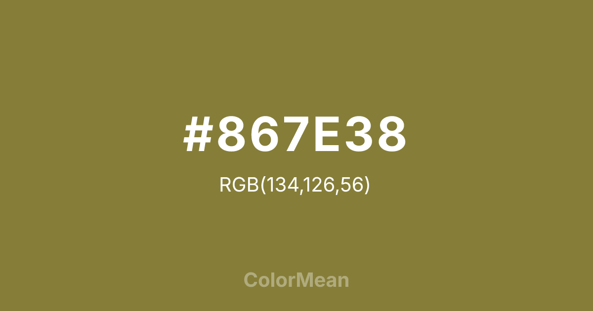 #867E38 color swatch
