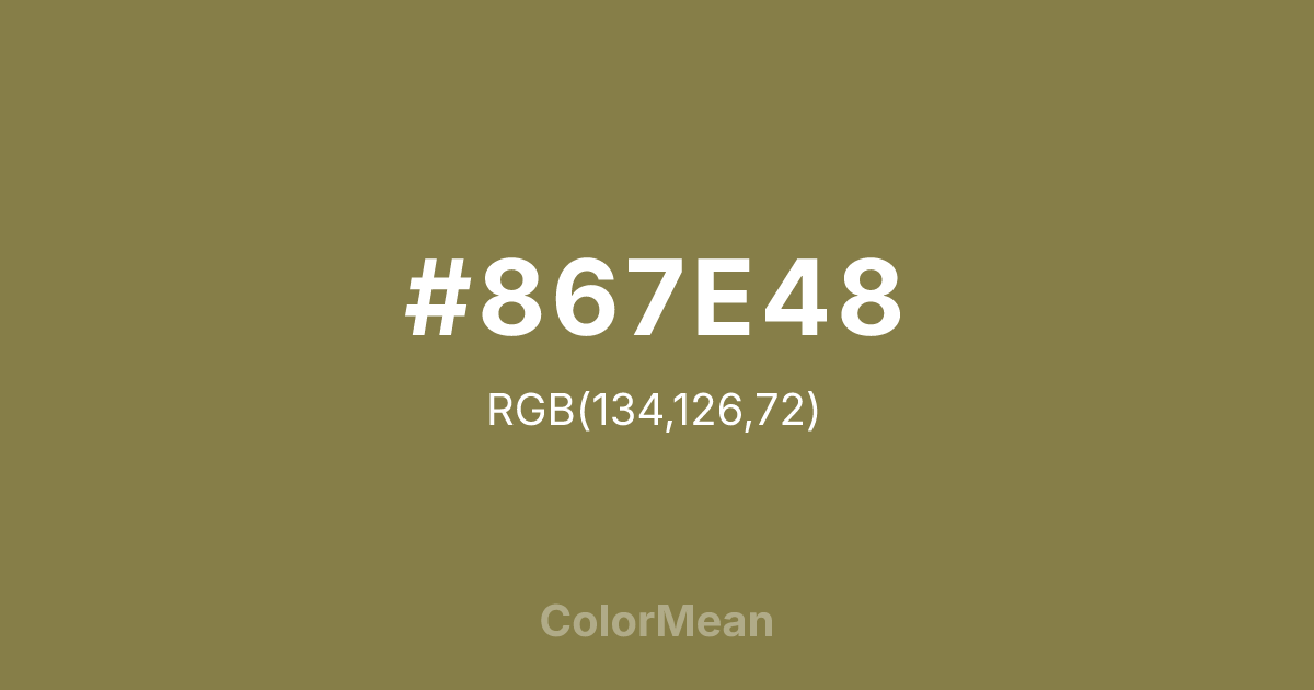 #867E48 color swatch