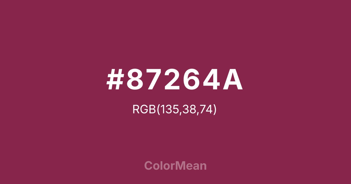 #87264A color swatch