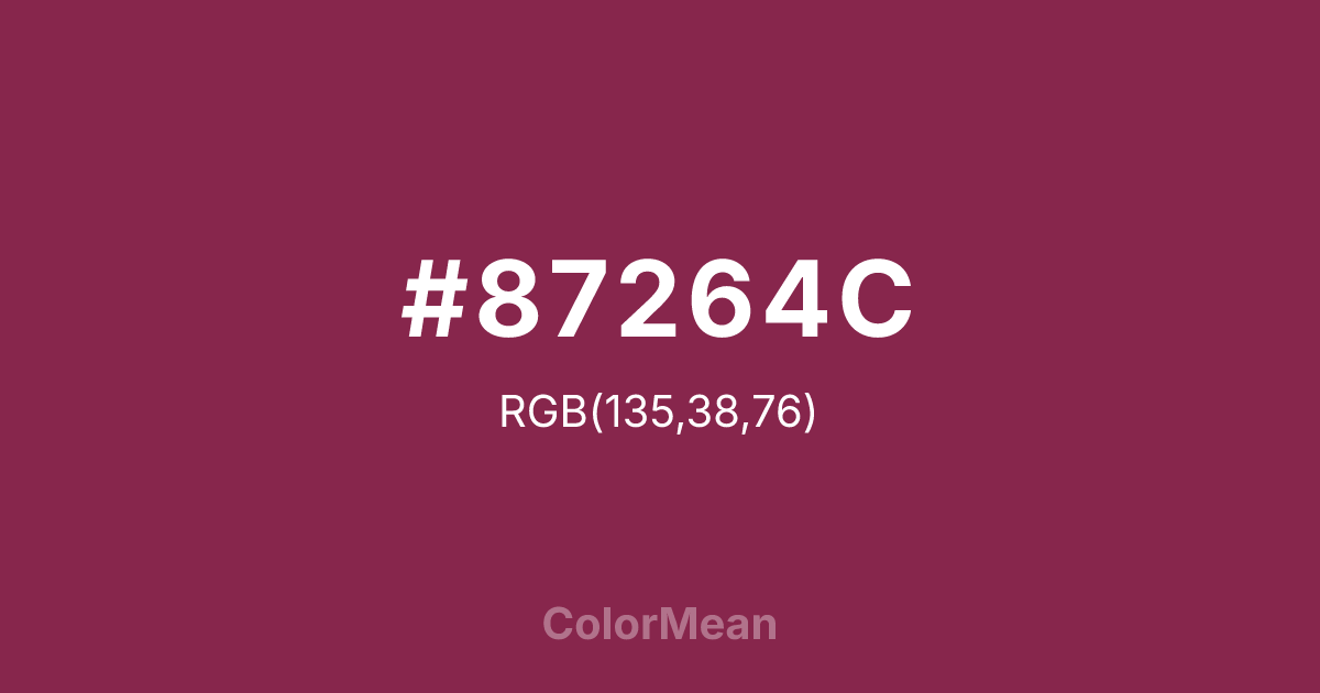 #87264C color swatch