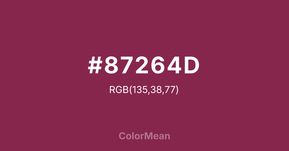 #87264D color swatch