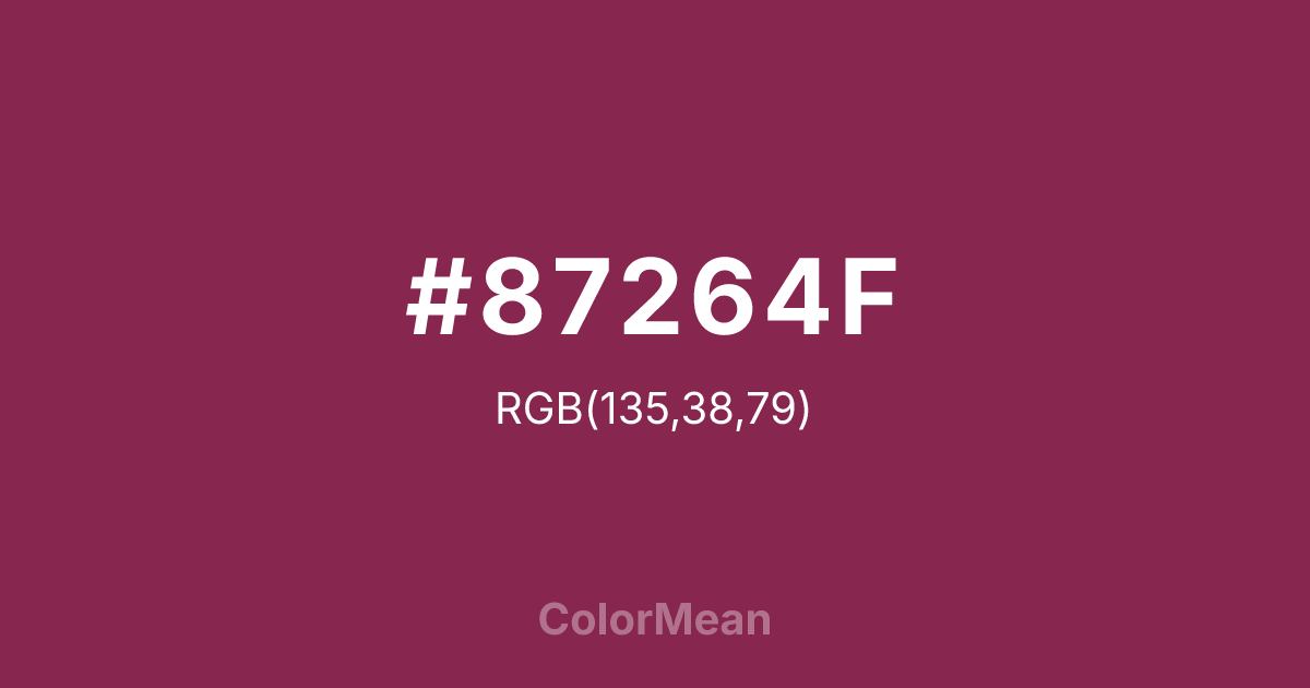 #87264F color swatch