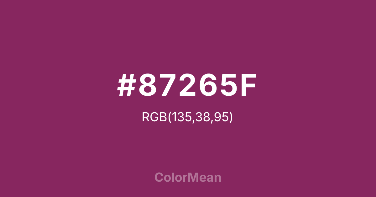 #87265F color swatch