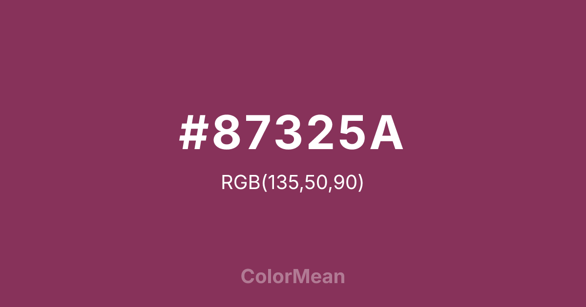 #87325A color swatch