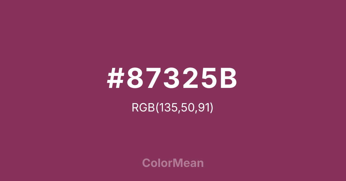 #87325B color swatch