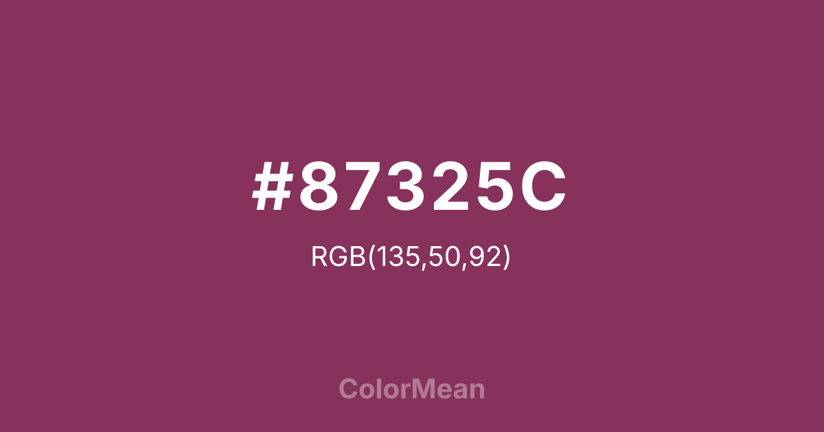 #87325C color swatch