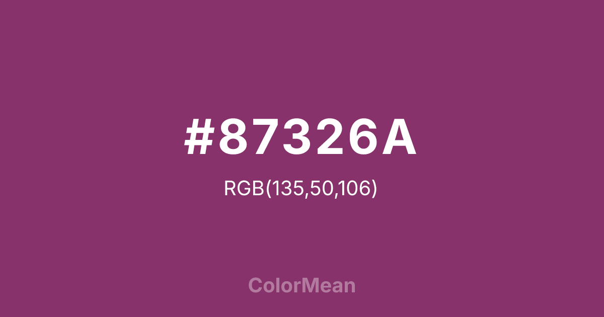 #87326A color swatch