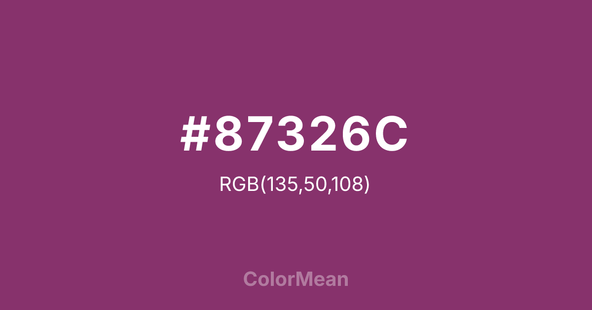 #87326C color swatch
