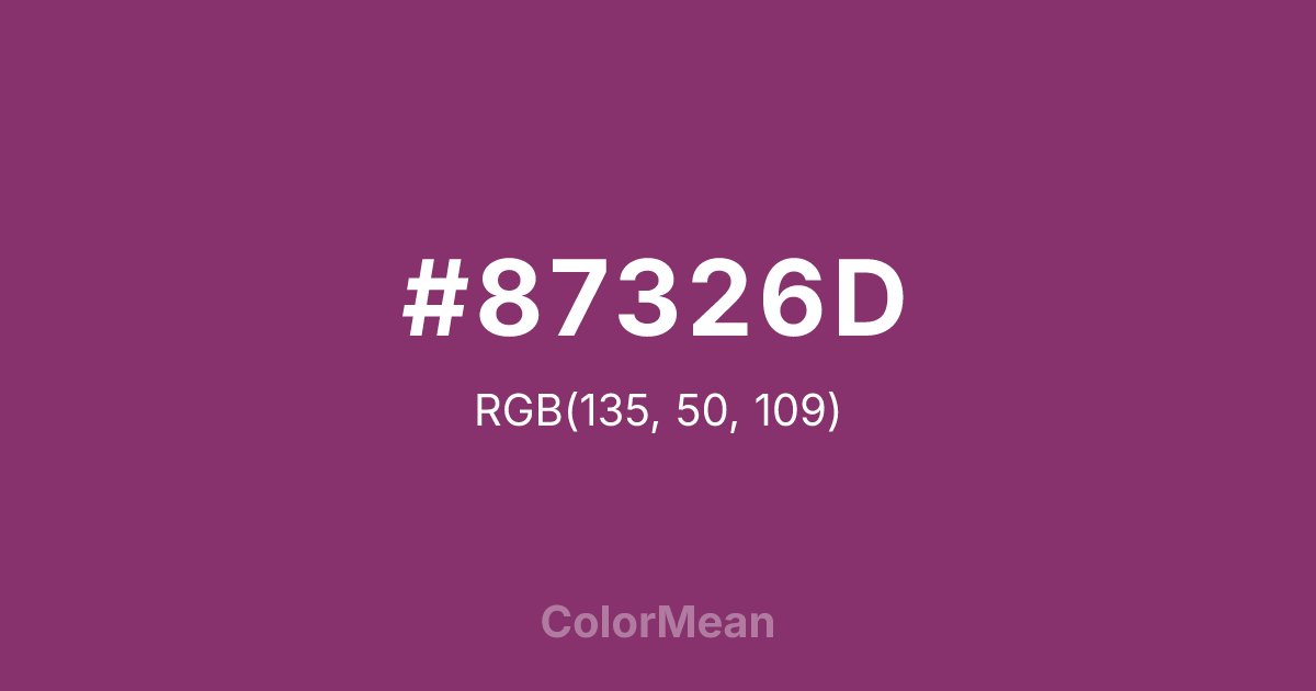 #87326D color swatch