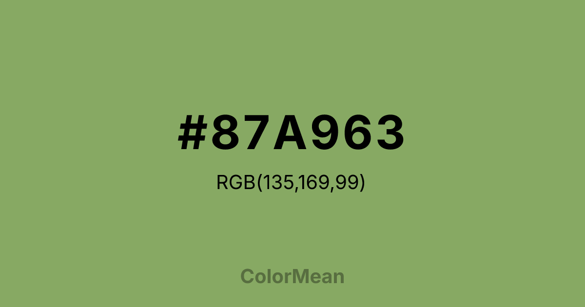 #87A963 color swatch