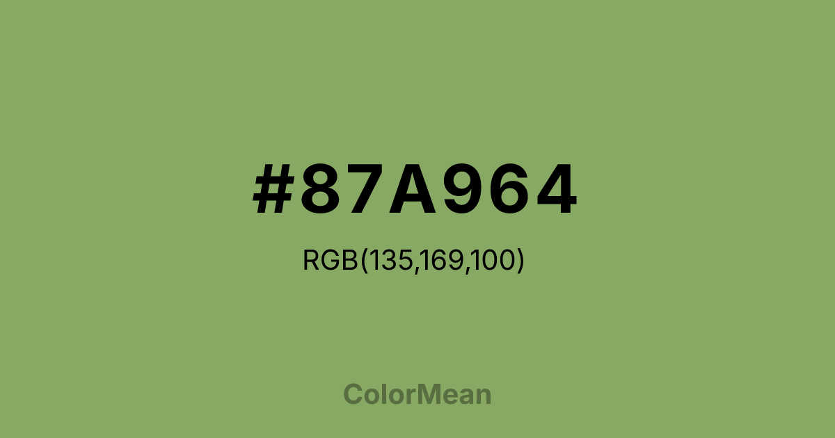 #87A964 color swatch