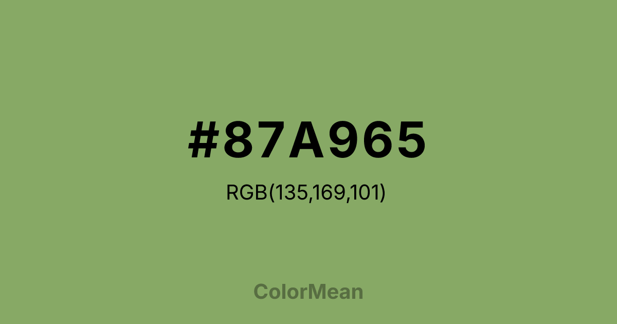 #87A965 color swatch
