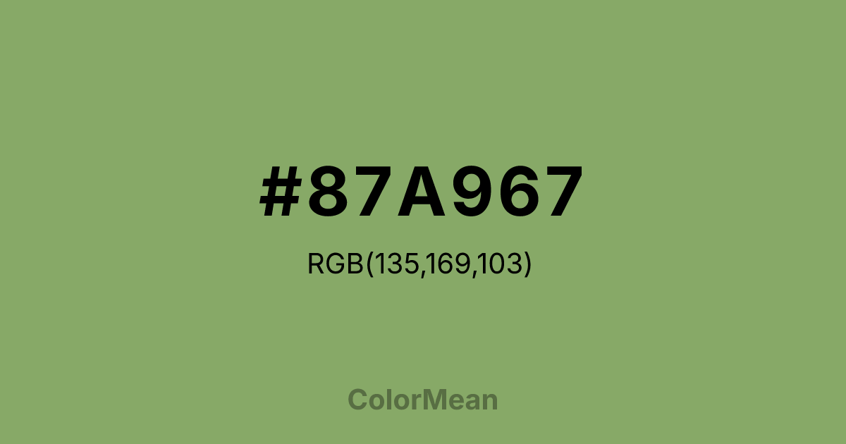 #87A967 color swatch